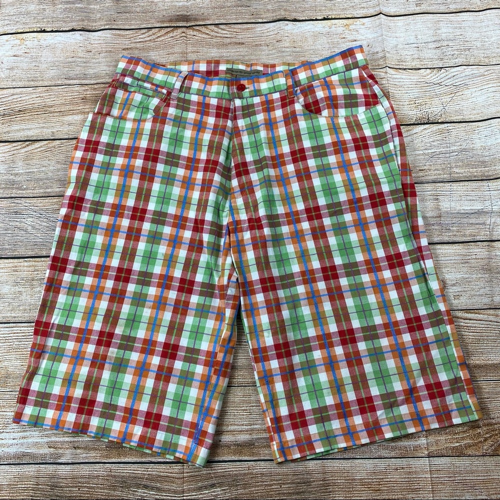 Beyond The Limit Plaid Casual Men Size 40 Multicolored Shorts